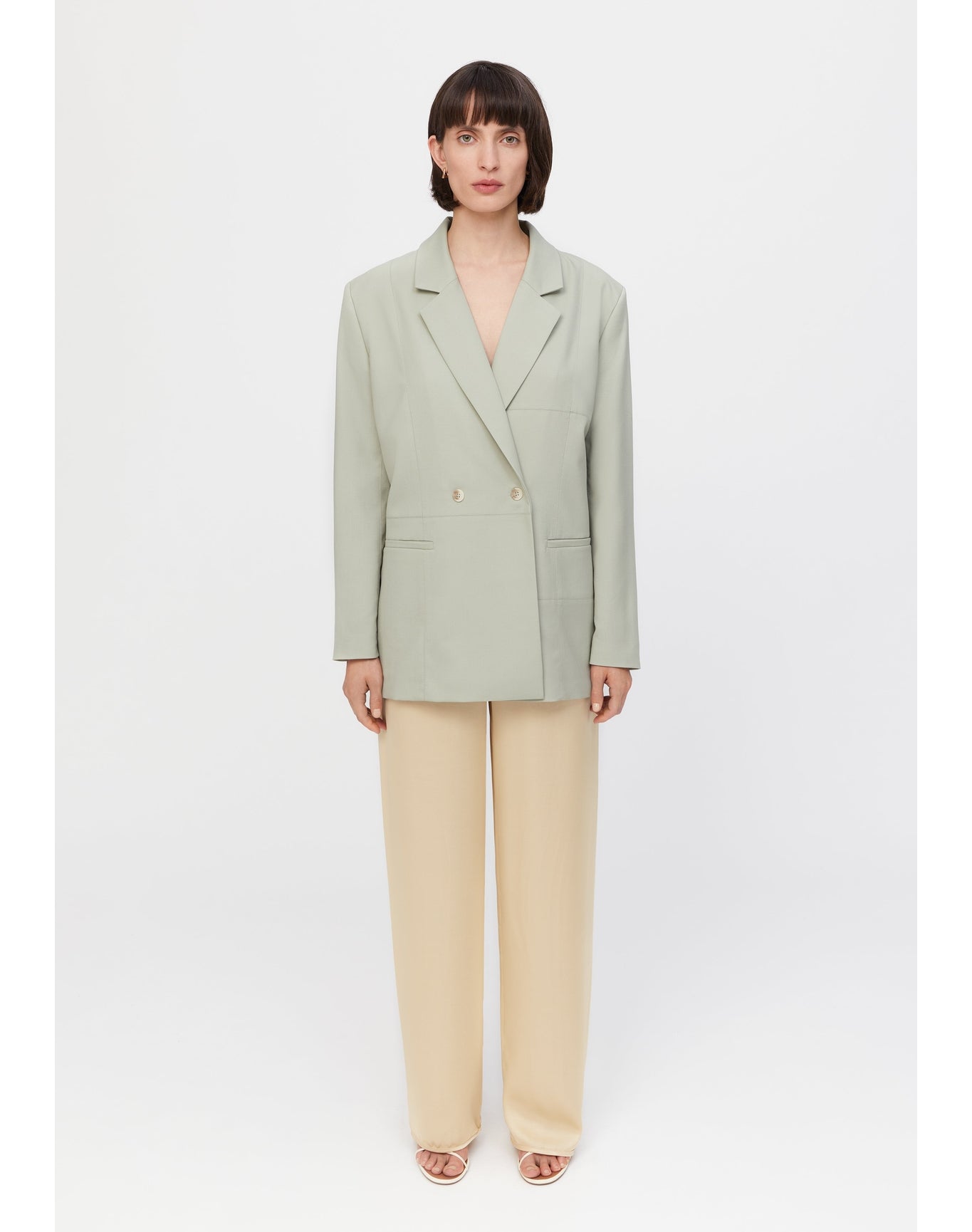 Lubaina | Double-Breasted Blazer | Herb