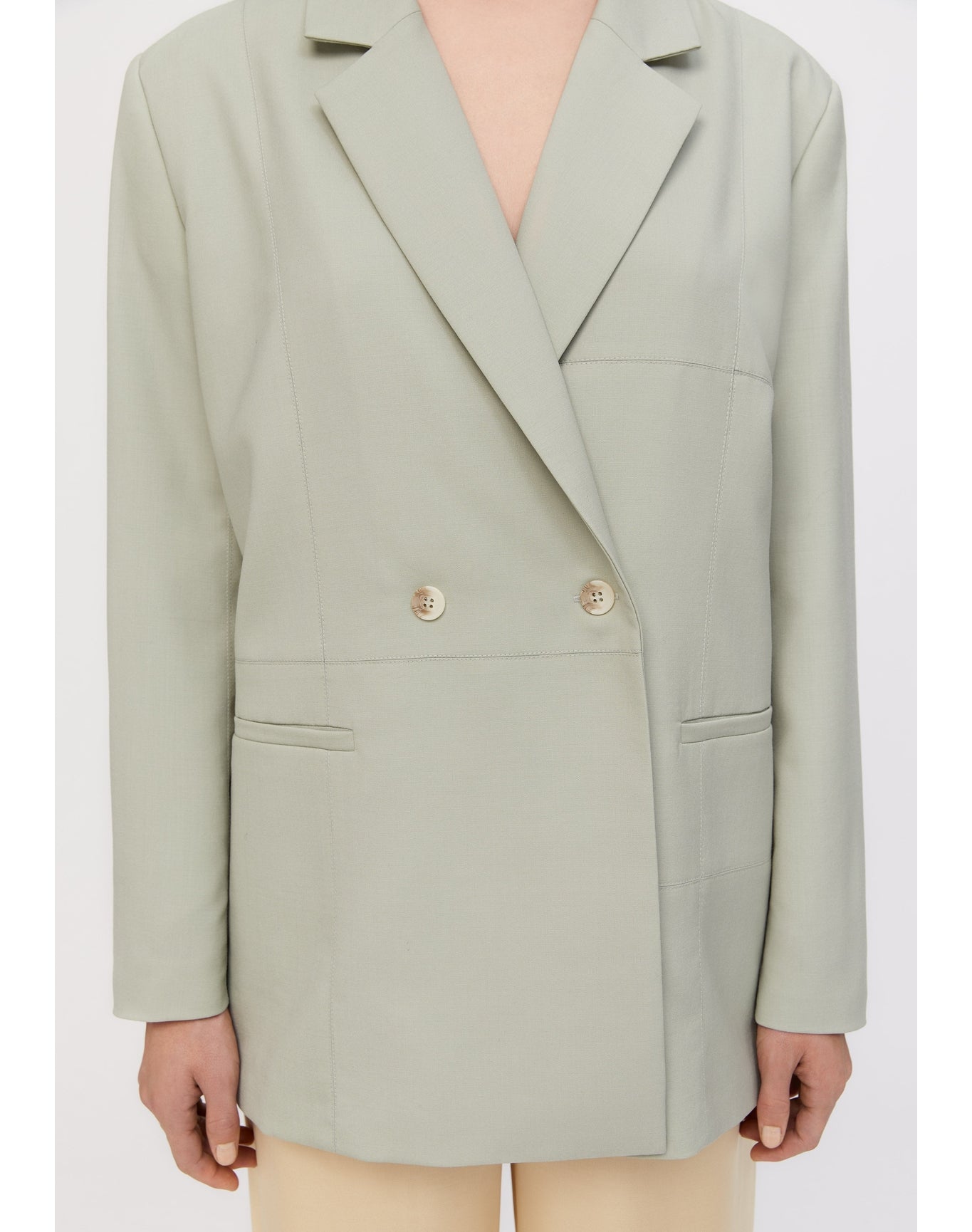 Lubaina | Double-Breasted Blazer | Herb
