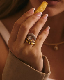 The Marais Wave Ring Set | Gold/Silver