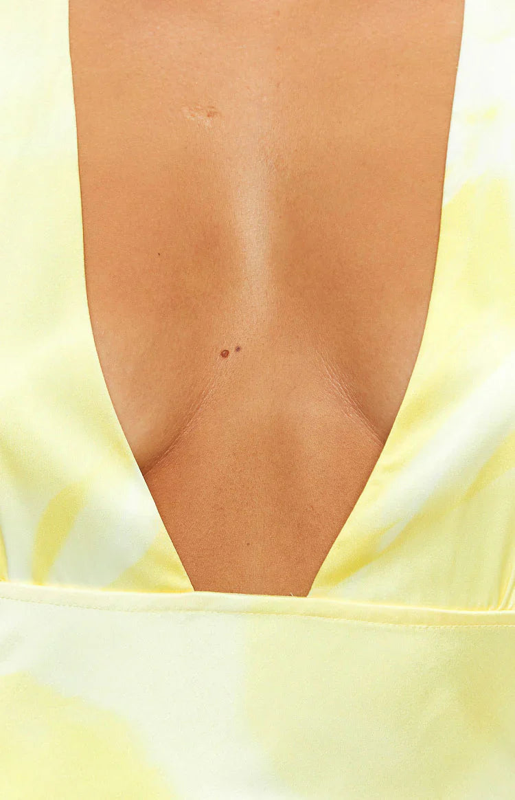 Lyra Halter Neck Maxi Dress | Yellow
