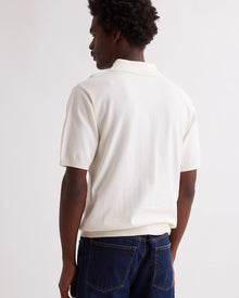 Ivory | Jahmad Mini Cable Knit Polo