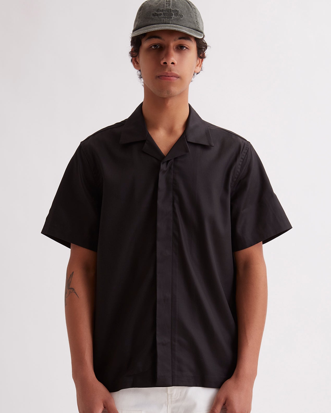 Black | York Camp Collar SS Shirt