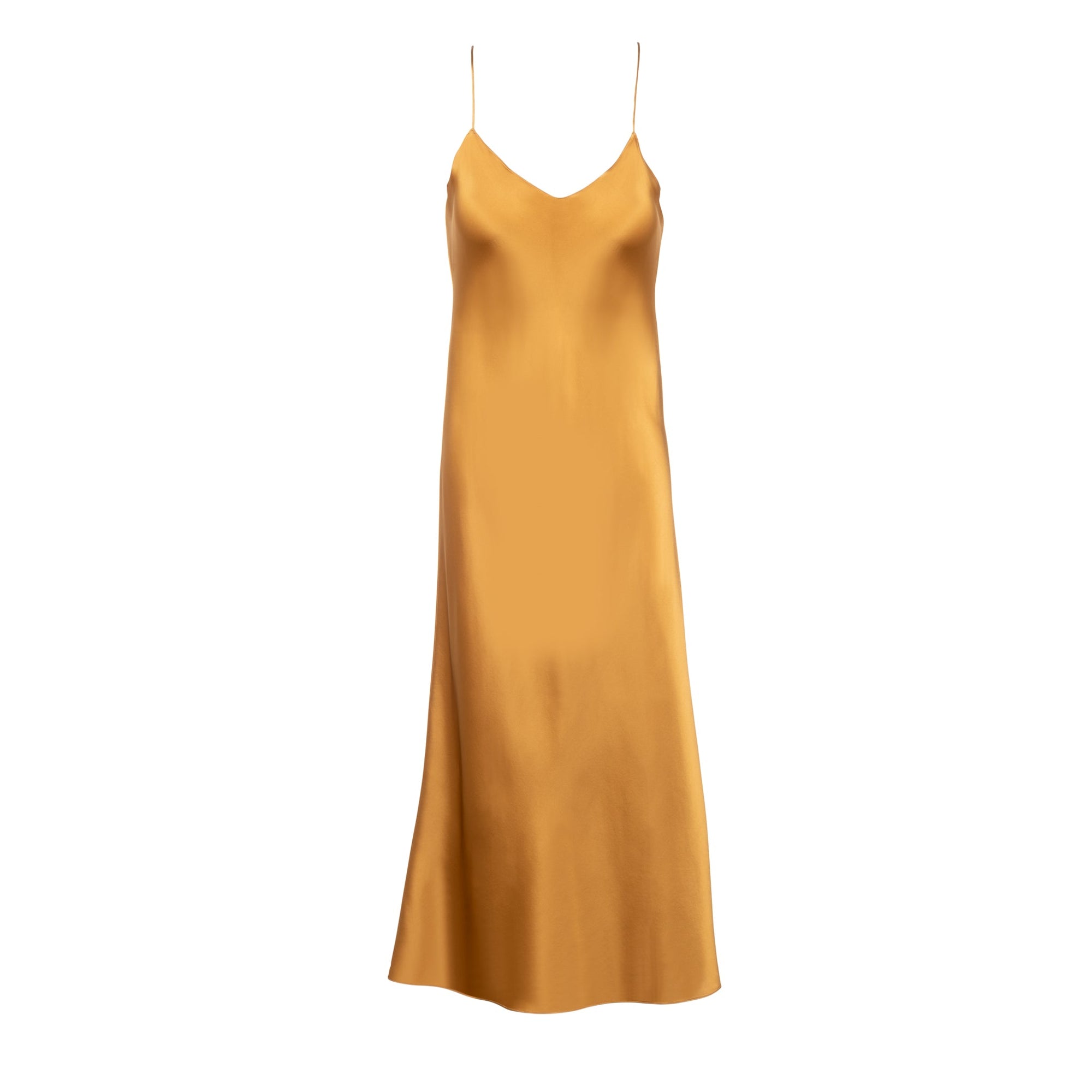 Midi Slip Dress | Bronze