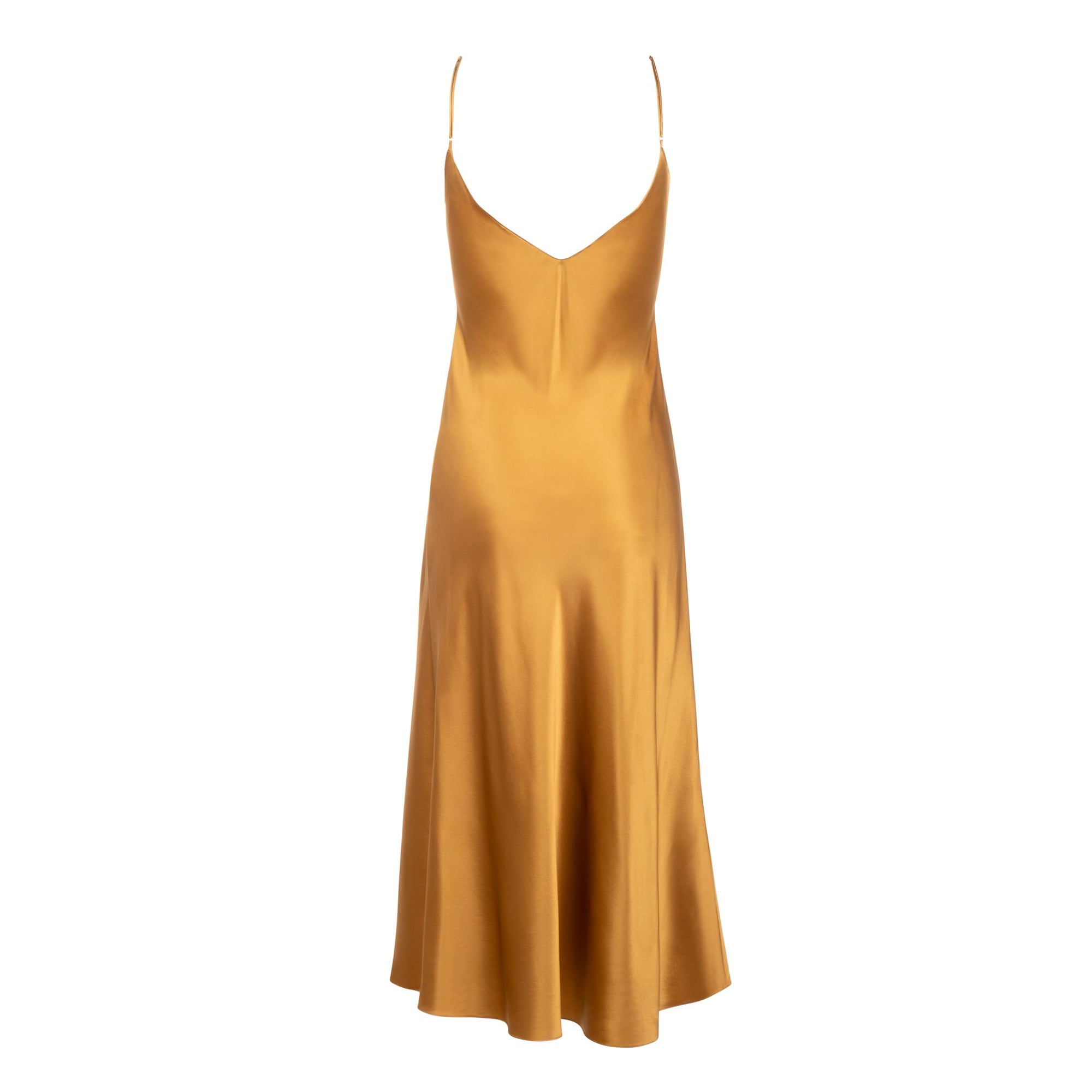 Midi Slip Dress | Bronze