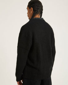 Black | Michael Shaggy Wool Cardigan