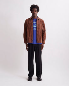 Downtown Brown | Nolan Wide Wale Cord Long Sleeve Shirt | Saturdays NYC