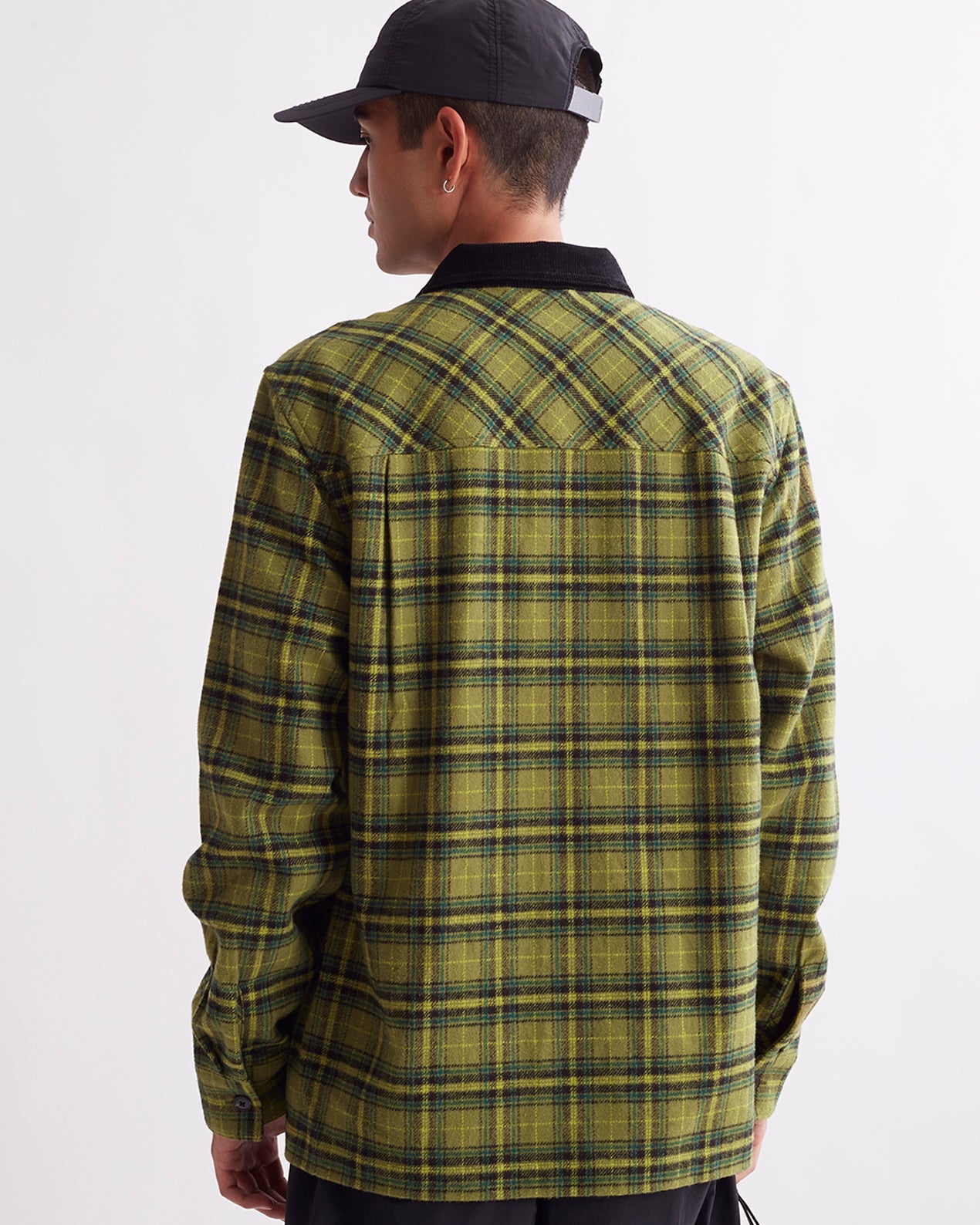 Mayfly | Ryan Zip Front Flannel Shirt | Saturdays NYC