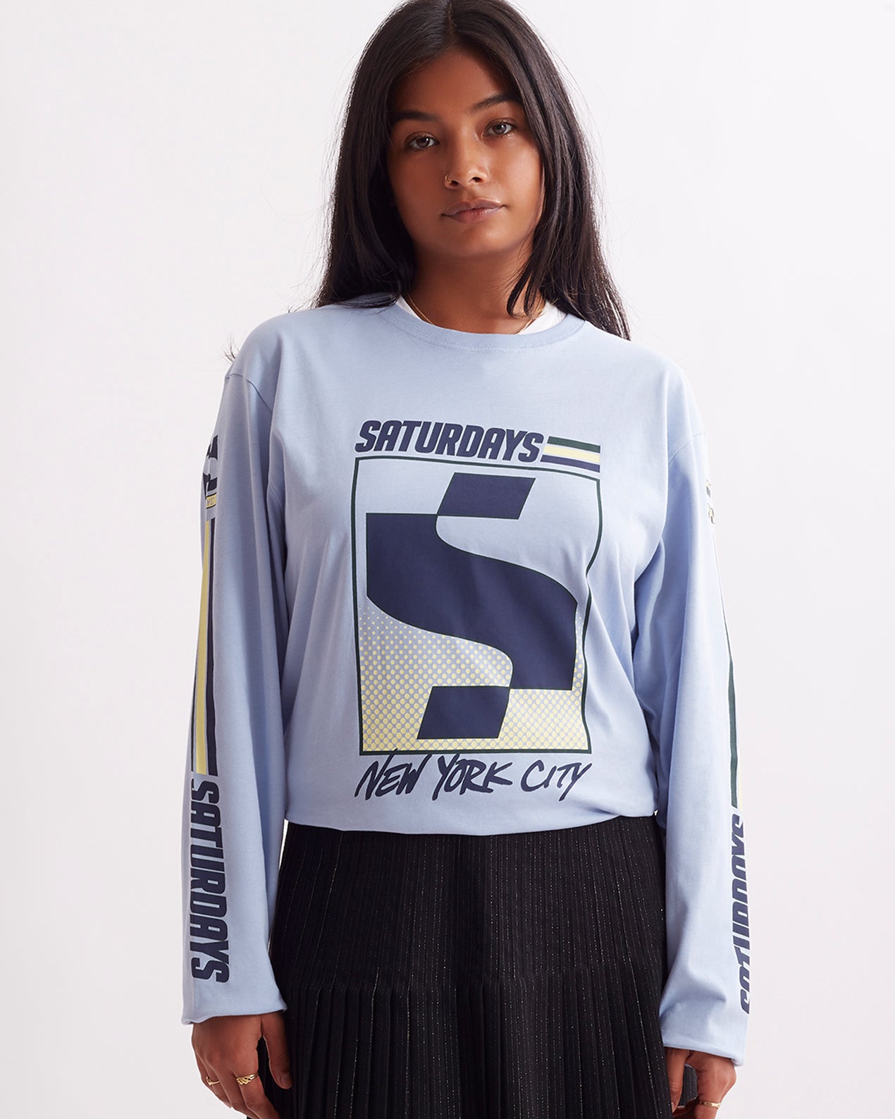 Forever Blue | S Block Standard LS Tee | Saturdays NYC