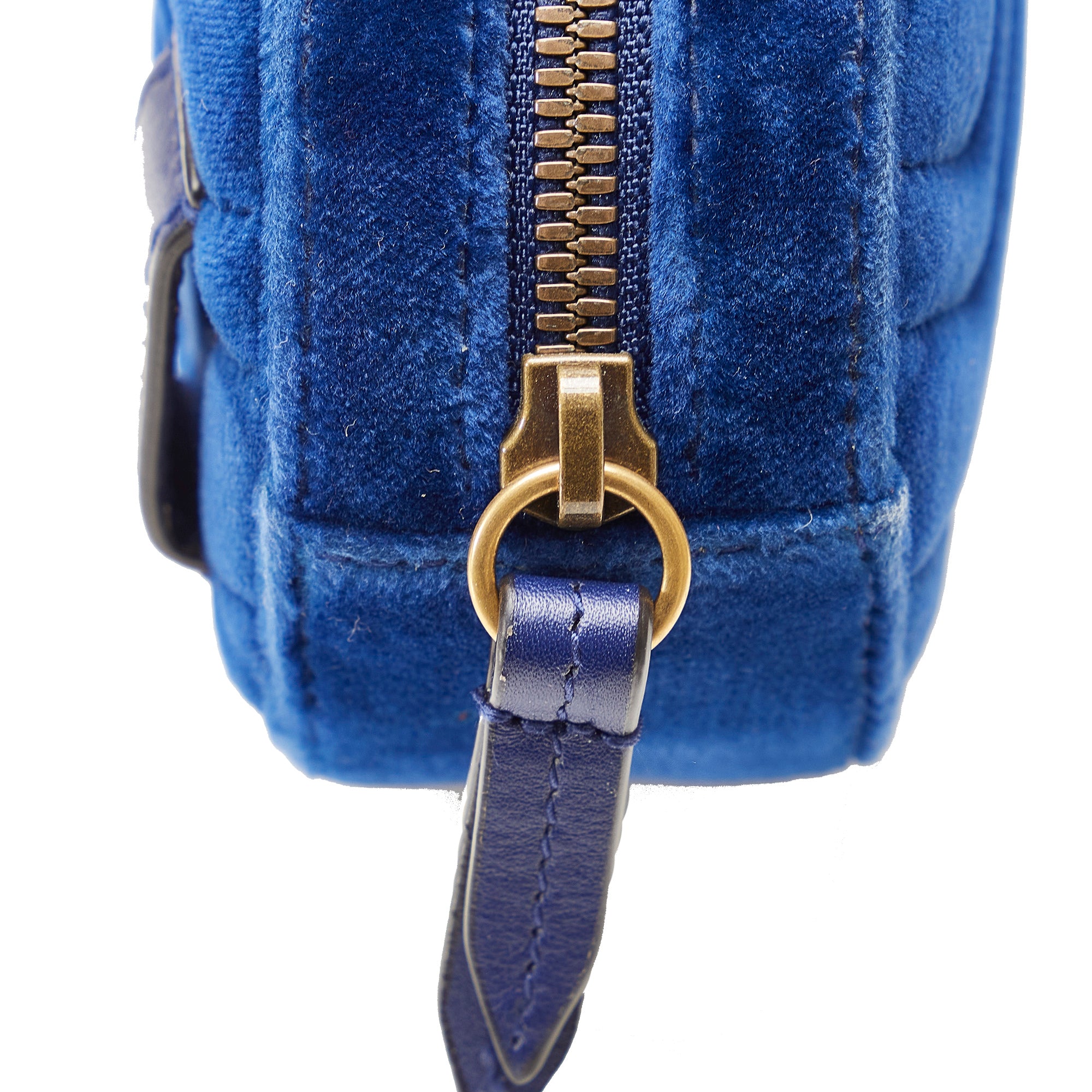 Gucci Pre-Owned GG Marmont Matelasse Velvet Belt Bag | Women | Blue (V1)