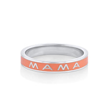 Women | Mama Enamel Band – Melon Enamel | 14k White Gold