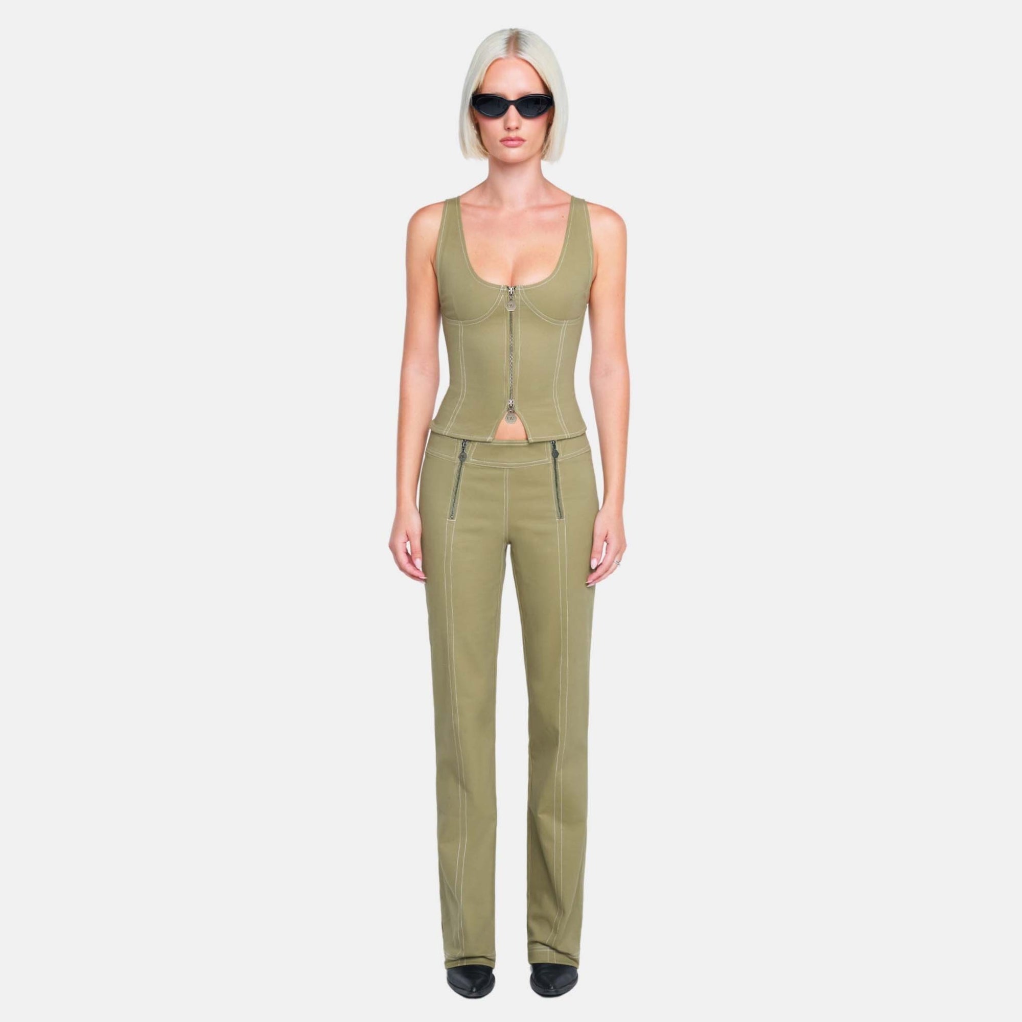 OW Collection MAPLE Top Top 053 - Olive
