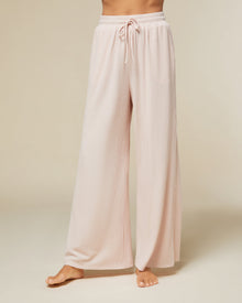 Ribbed Pull On Pant | Peach Blush