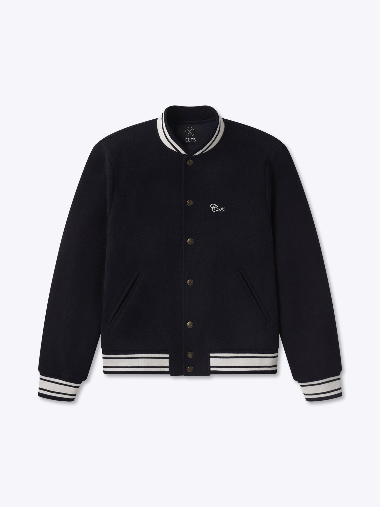 Mens | Varsity Classic-Fit Bomber | Marine Navy