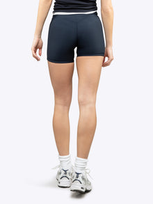 Womens | Retro Slim-Fit Biker Short | Marine Navy