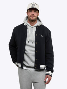 Mens | Varsity Classic-Fit Bomber | Marine Navy
