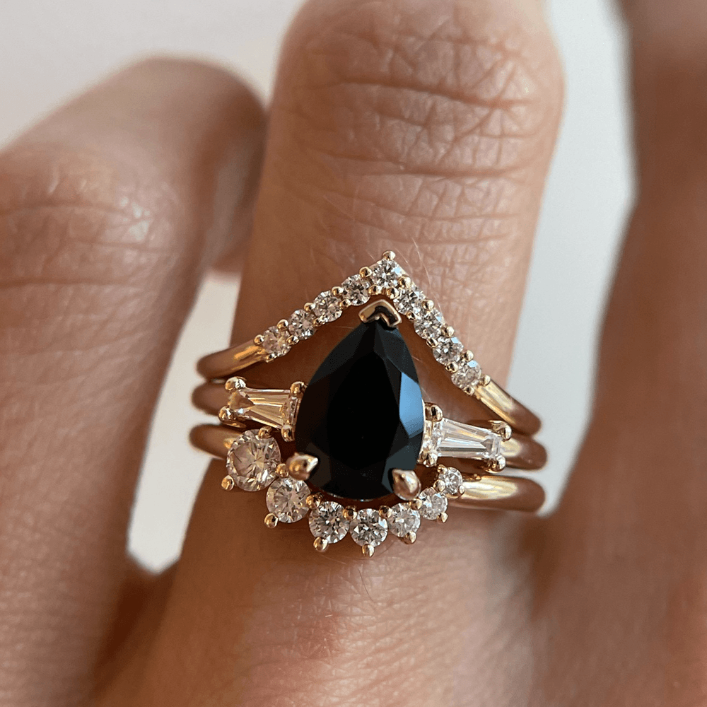 Women | Norah Black Onyx & Diamond Ring | 14k Rose Gold