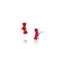 Women | Ruby Orion Studs | 14k White Gold