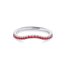 Women | Ruby Simple Wave Band | 14k White Gold