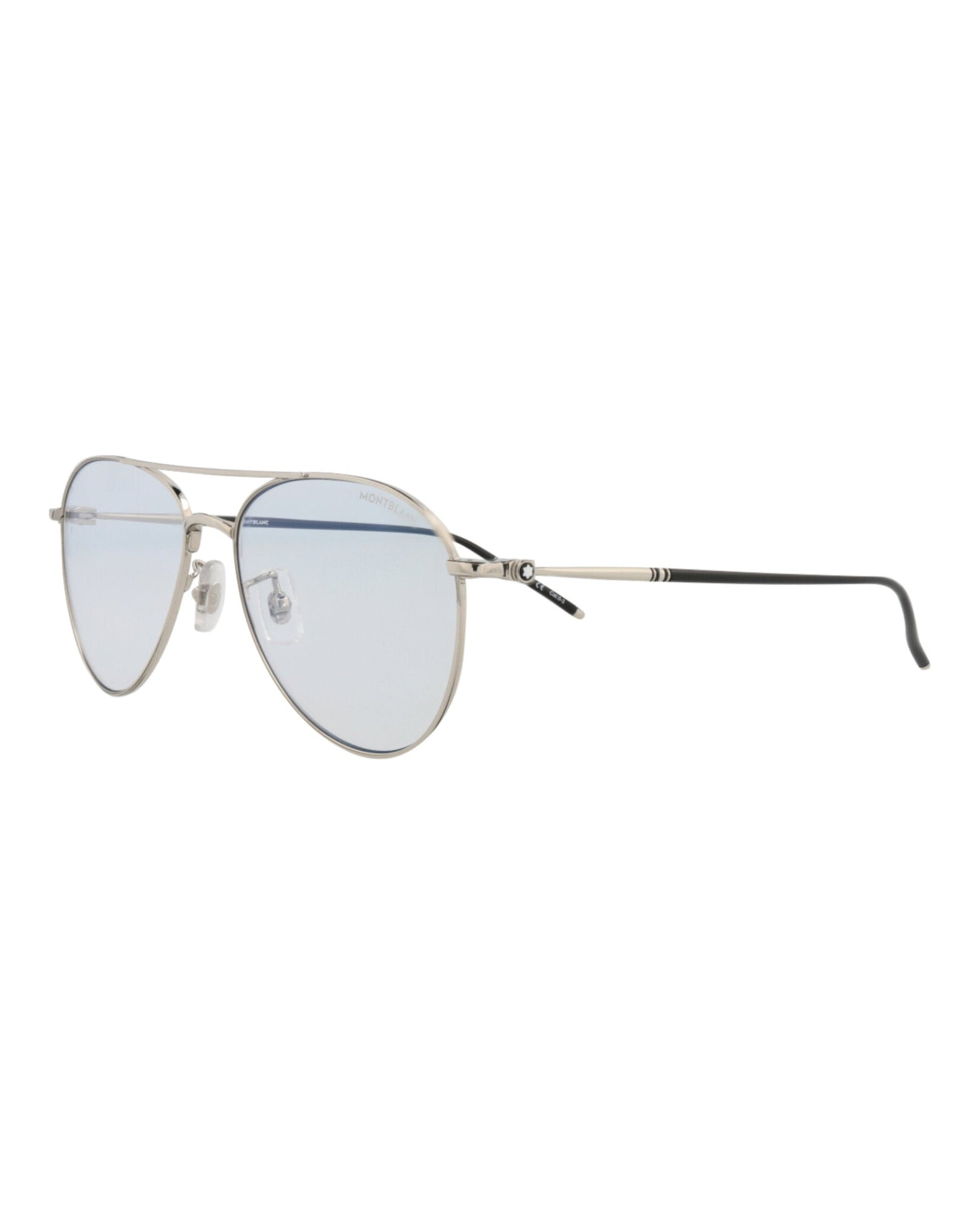 Montblanc Aviator Metal Sunglasses | Silver