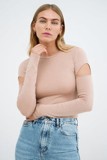 Kent Long Sleeve Top | Light Beige