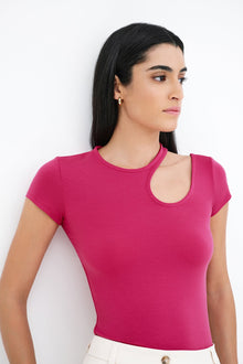 Rocio Cutout Top | Raspberry