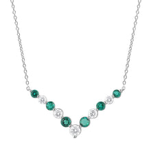 Womens | V-Shape Pendant Necklace | 14K White Gold | 1 CTW Round Cut Lab Grown Diamond | G-VS