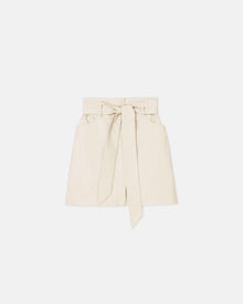 Meda Okobor Alt-Leather Mini Skirt | Creme