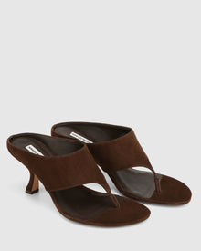Womens | Mercer Suede Heel | Brown