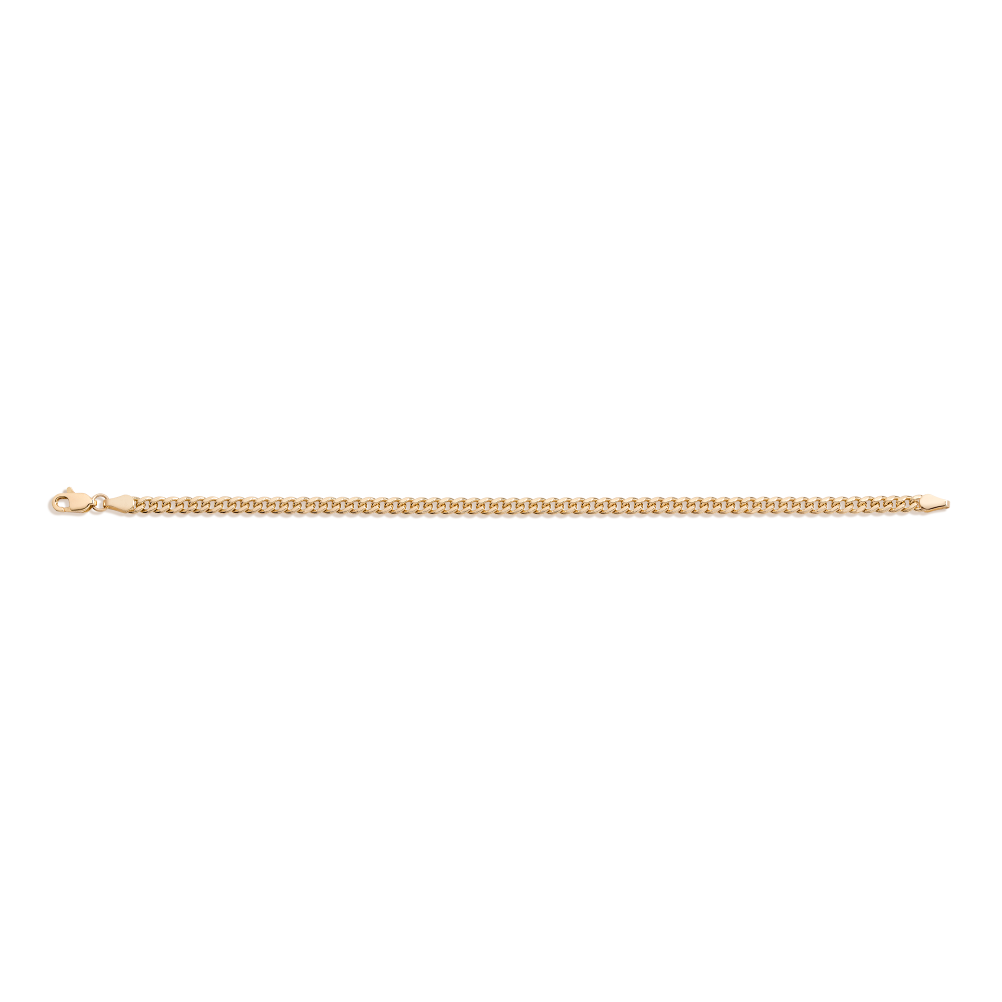 Medium Cuban Chain Bracelet Vermeil 14k Yellow Gold 6in 6.5in 7in 7.5in