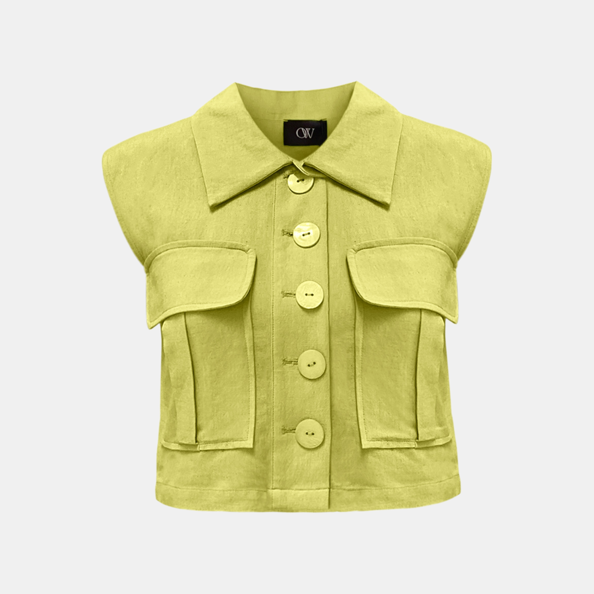 OW Collection MIRA Boxy Vest Top 206 - Moss