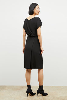 Back image of a woman wearing the jillian dress in black | Exclude | Grid Hover