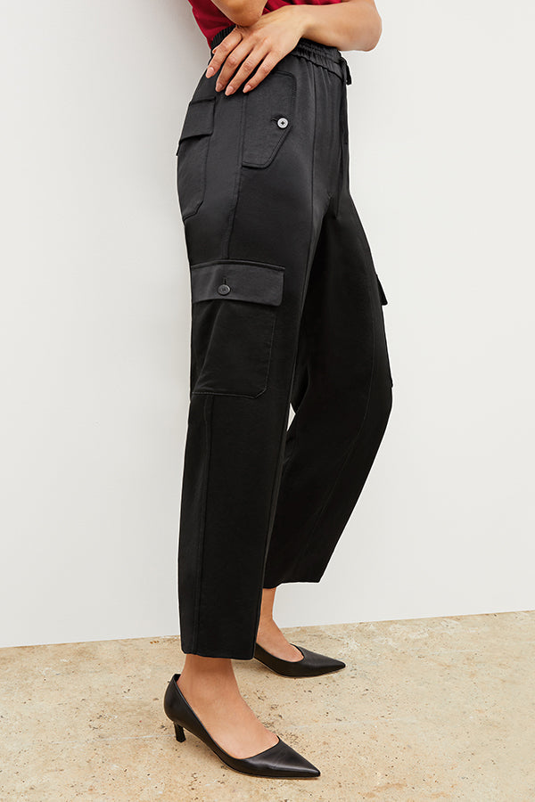 Image of a woman wearing the Gianna Pant in Black | Grid Hover | Exclude