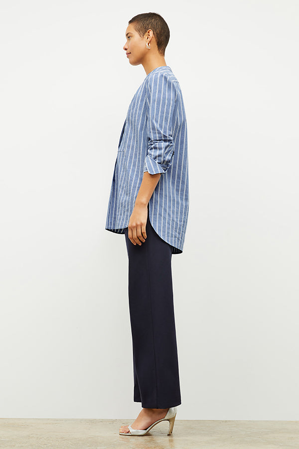 Front image of a woman standing wearing the Milo Jean in ink | Exclude