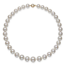 Round Strand Necklace | 14K Yellow Gold | White Freshwater Pearl11mm - 14mm