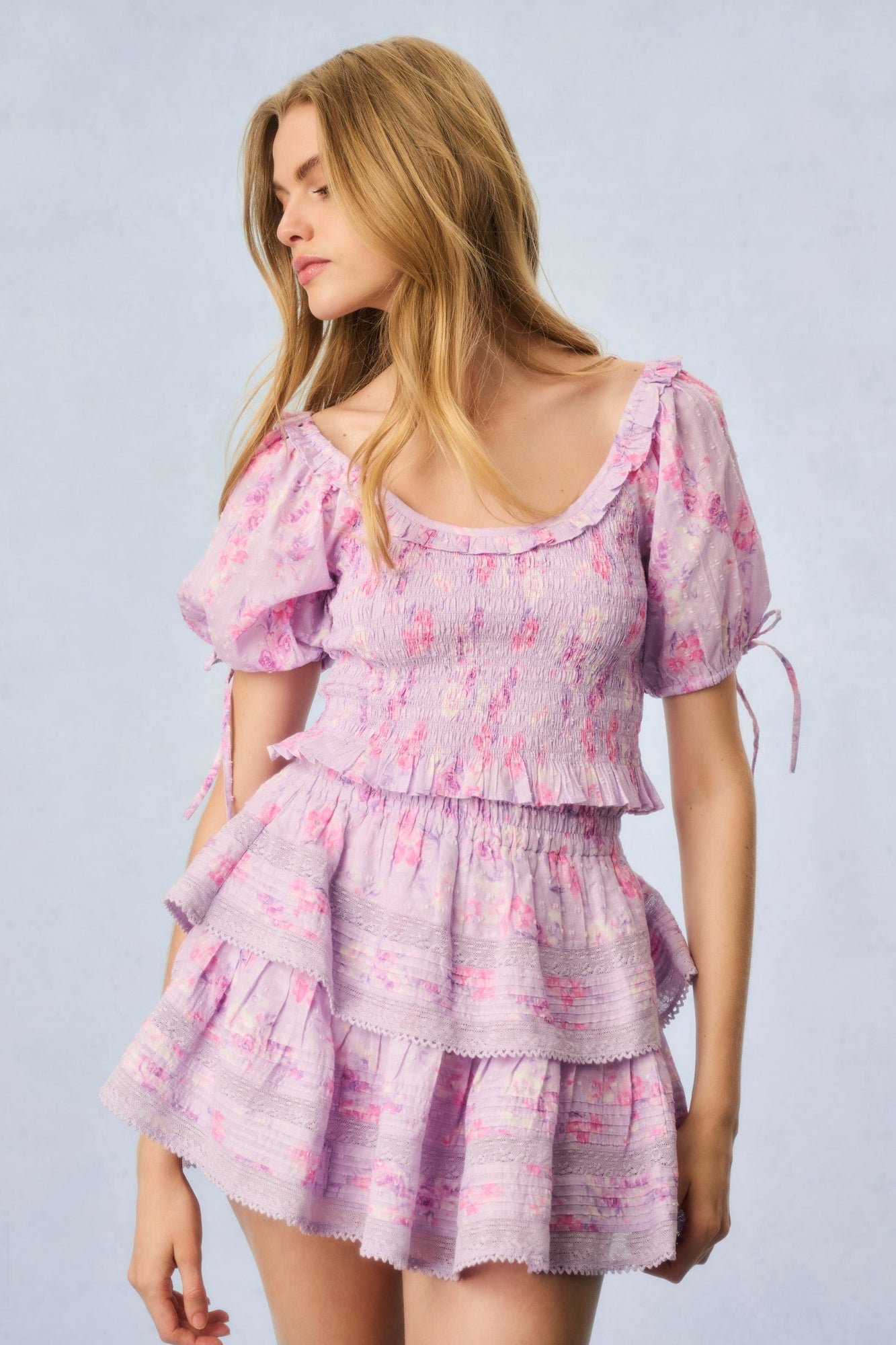 Molly Heirloom Print Top | Hibiscus