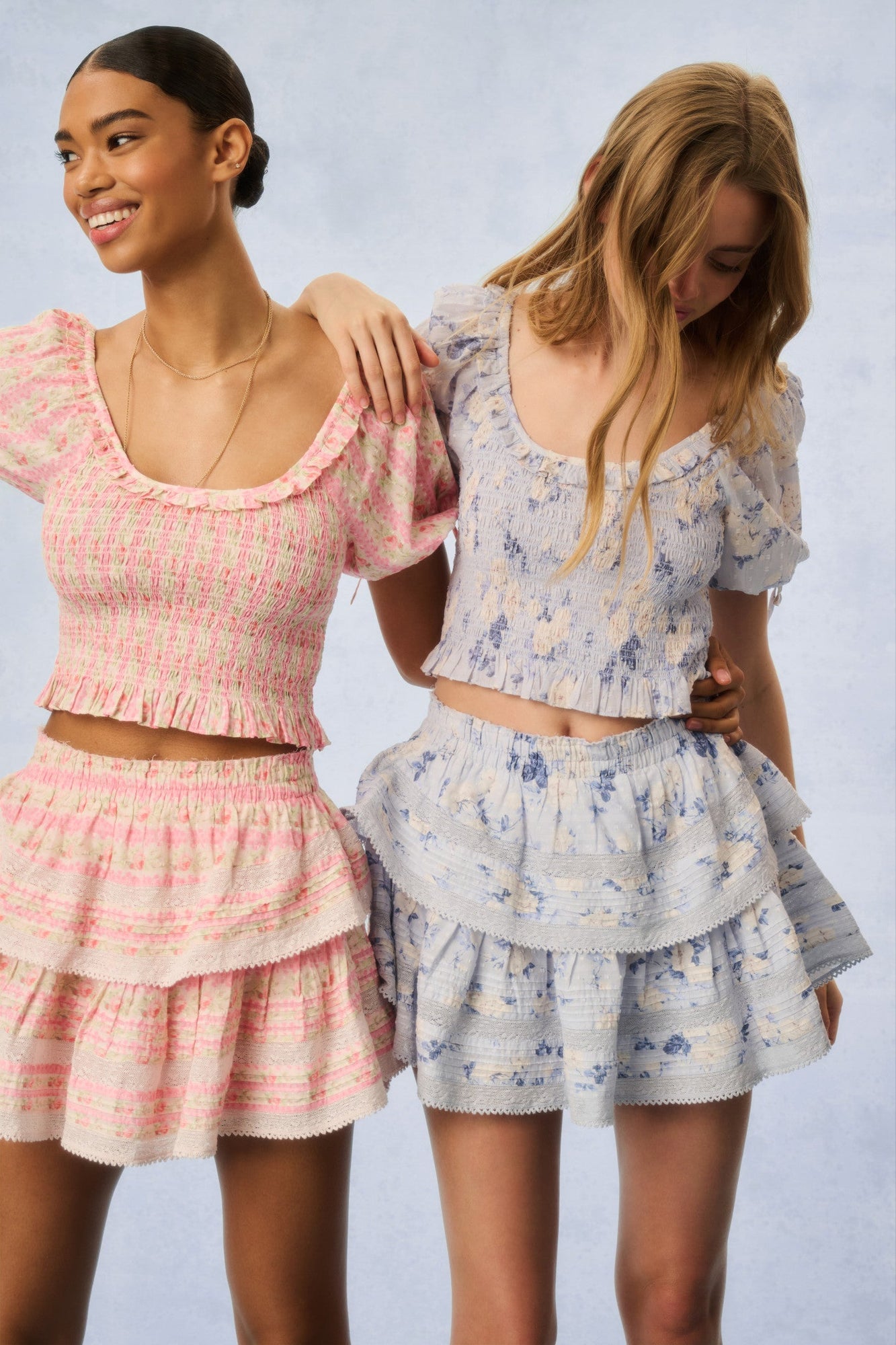 Molly Heirloom Print Top | Macaroon