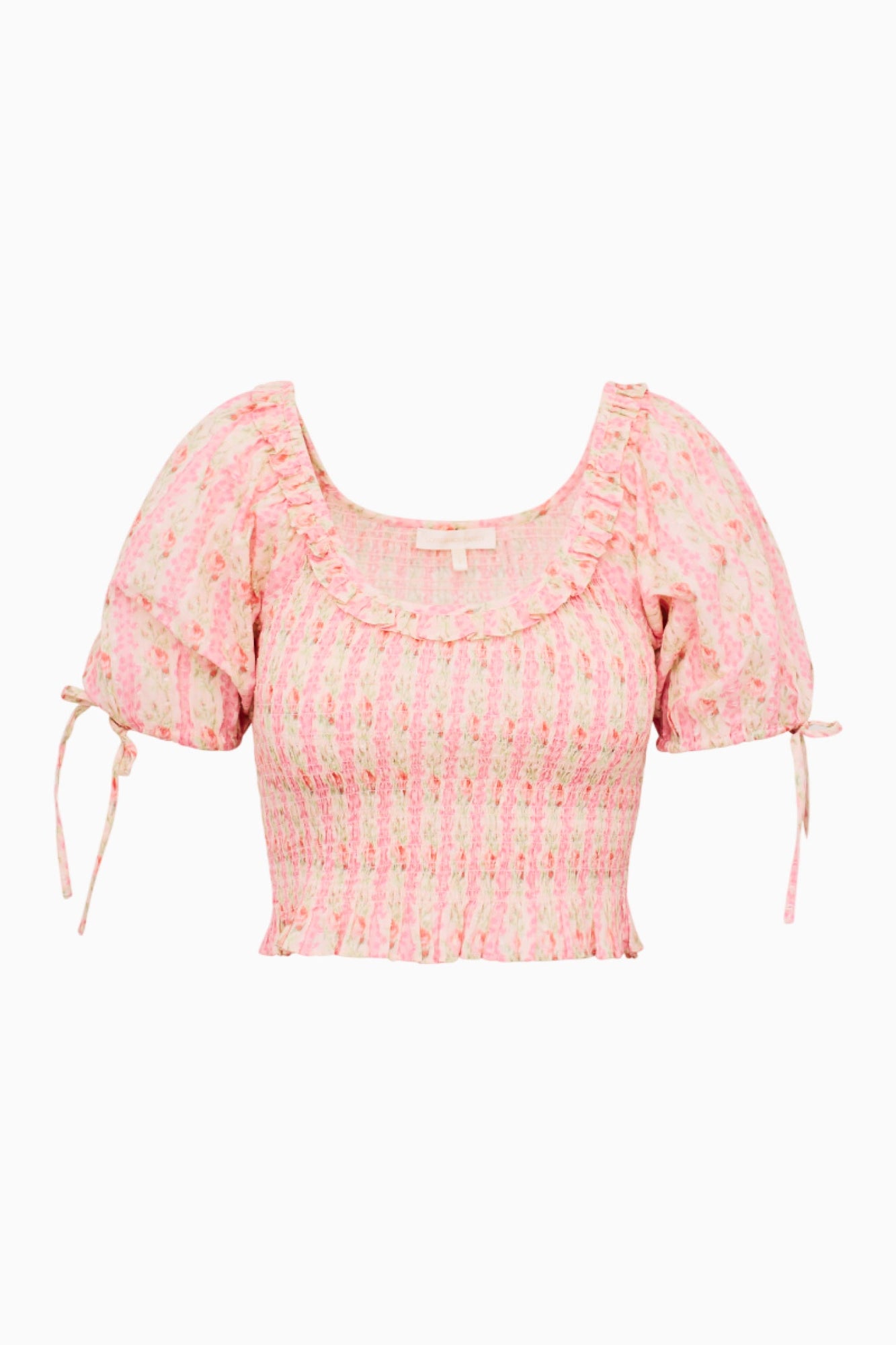 Molly Heirloom Print Top | Macaroon