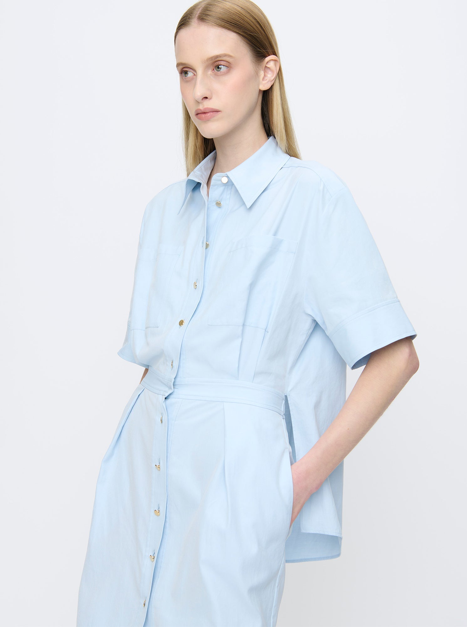 Montana Shirt Dress | Pale Blue