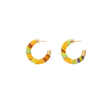 Montce x Logan Tay Medium Hoops | Neon Plaid