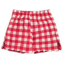 Kids | Red Gingham Mini Swim Trunk