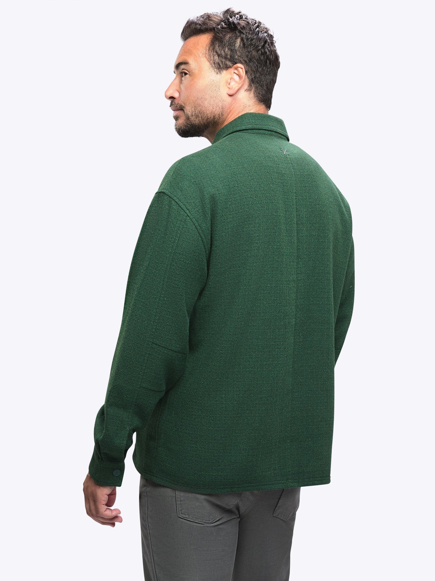 Unisex | Horizon Classic-Fit Tweed Shacket | Moss