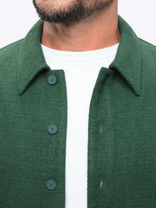 Unisex | Horizon Classic-Fit Tweed Shacket | Moss