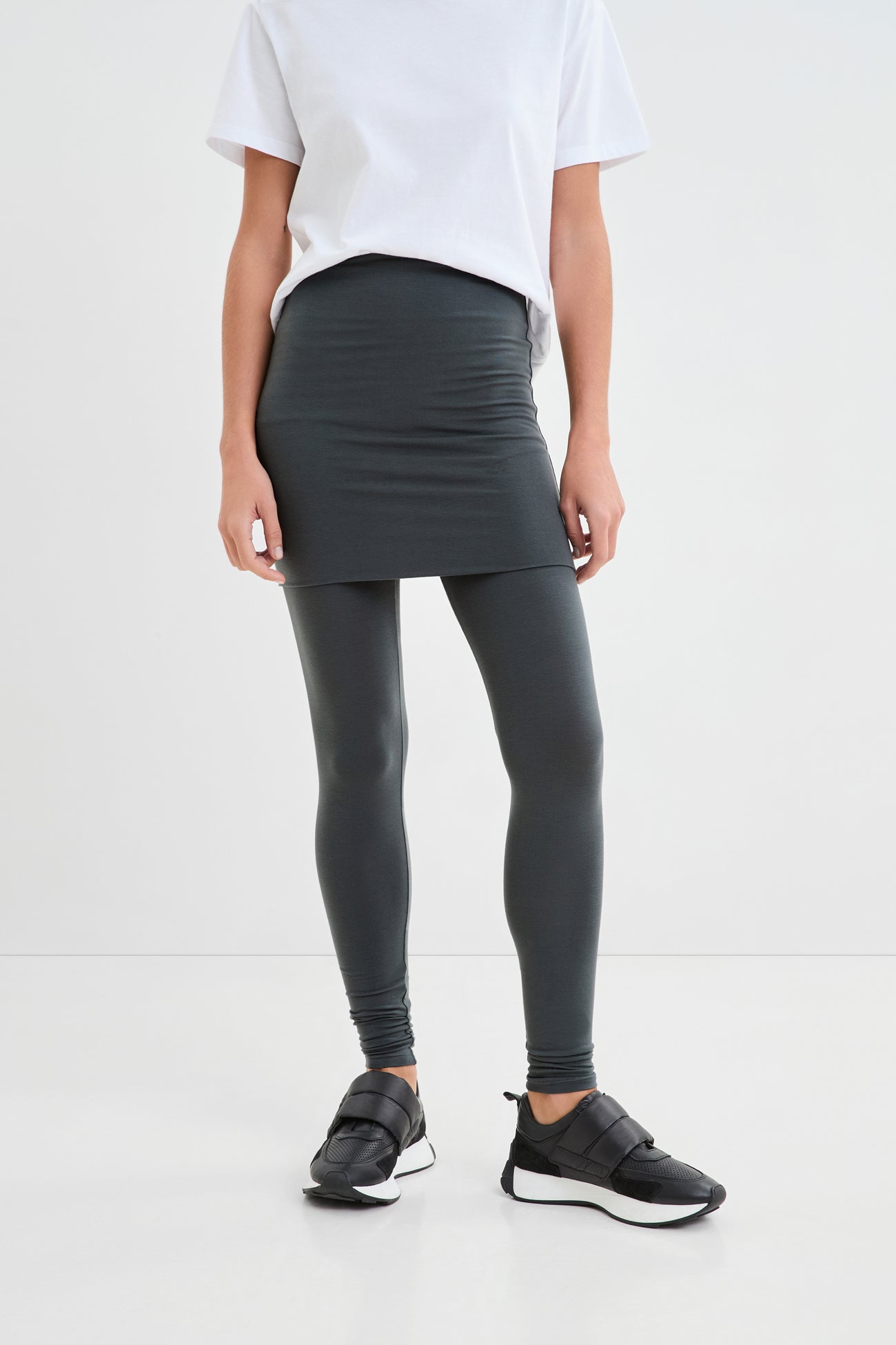 Burke Skirted Leggings | Slate Grey