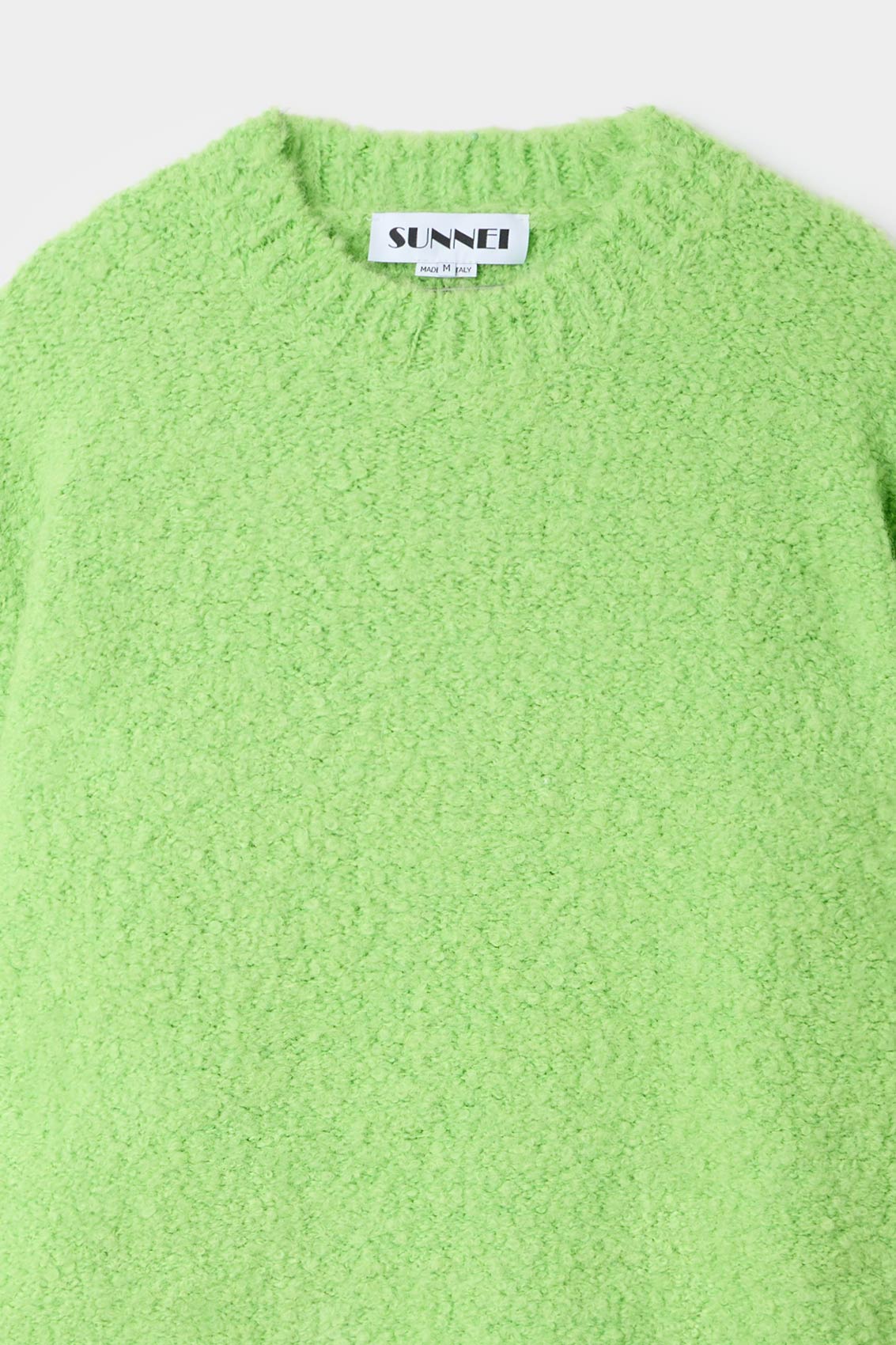 Astrakan Round Neck Sweater | Men | Acid Green