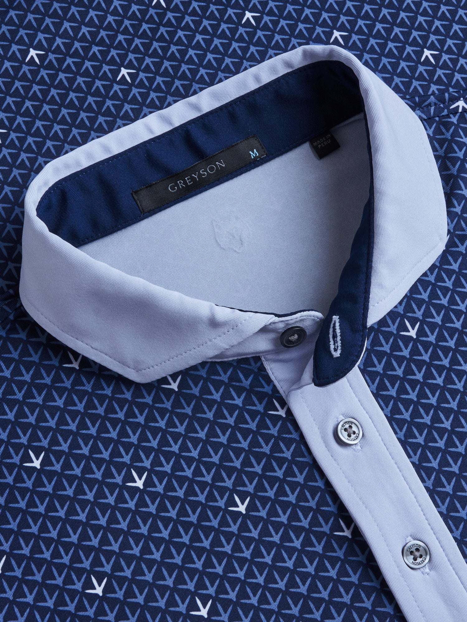 Men | Foot Prints Polo | Maltese Blue