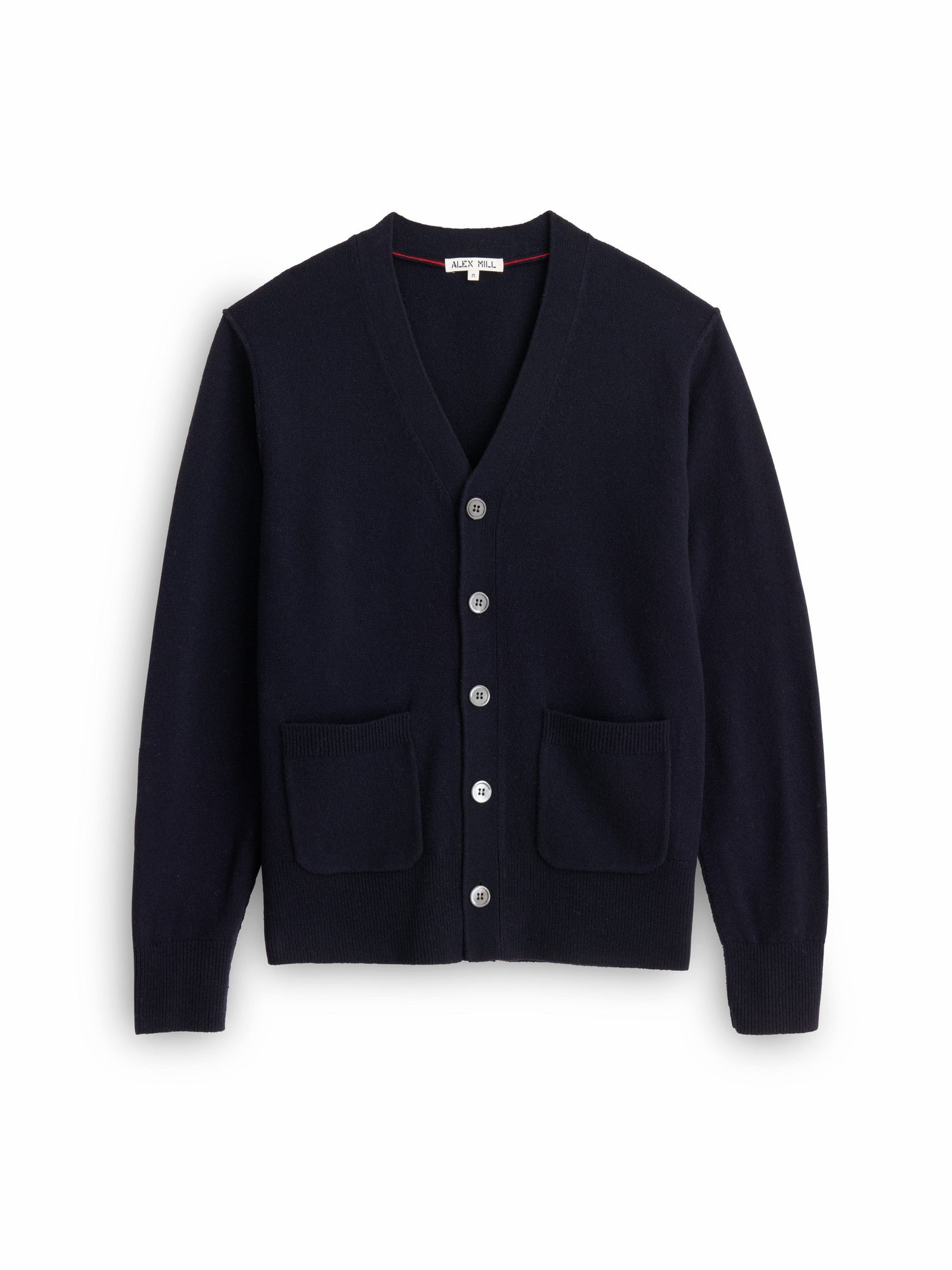 Men | Ellsworth Reverse Seam Cardigan | Merino Wool Navy
