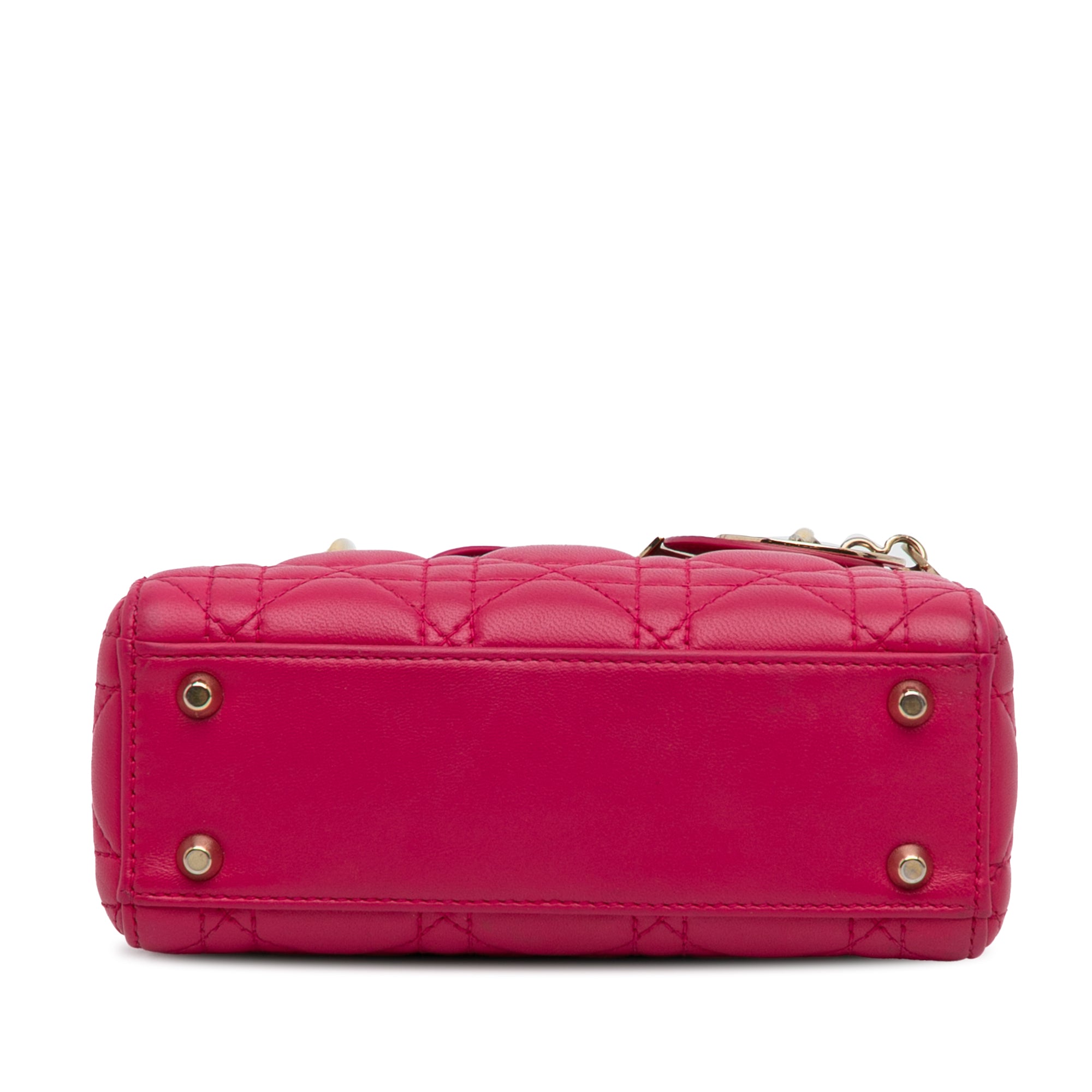 Dior | Pre-Owned Mini Lambskin Cannage Lady | Pink