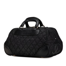 Chanel | Pre-Owned Paris New York Quilted Nylon Duffle Handbag | Black