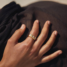 Souk Ring | 18K Gold Plated | Mother of Pearl/Rose Quartz/Moonstone