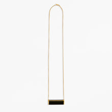 Monolith Pendant | 18K Gold Plated | Onyx